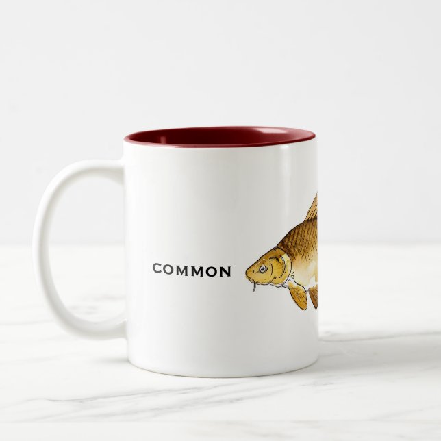 Caneca De Café Em Dois Tons Carp Mug | Mug de peixe (Esquerda)