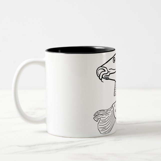 Caneca De Café Em Dois Tons Carpa (Esquerda)
