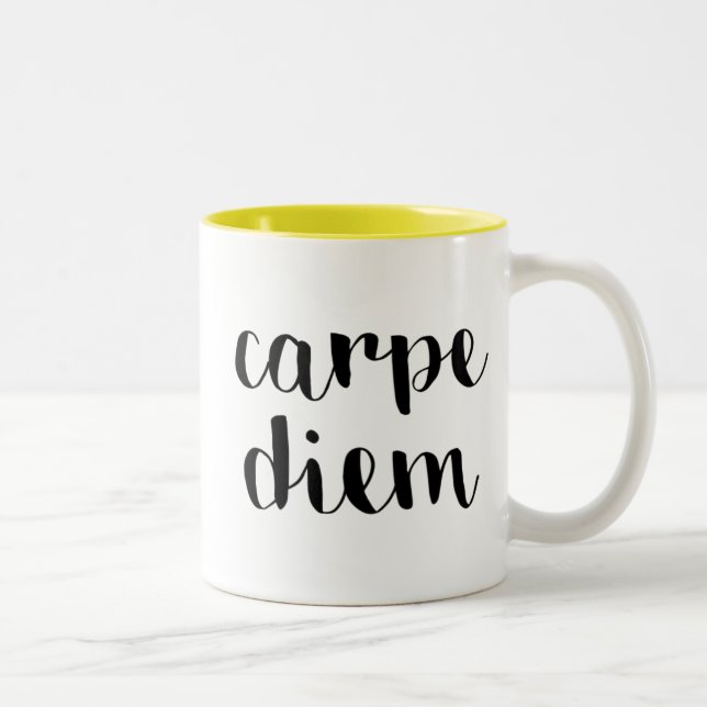 Caneca De Café Em Dois Tons Carpe Diem (Direita)