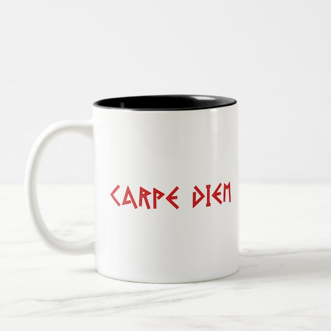 Caneca De Café Em Dois Tons Carpe Diem (Esquerda)