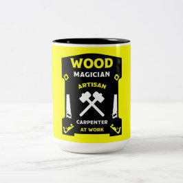 Caneca De Café Em Dois Tons Carpintaria E Madeira