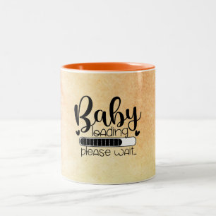 Caneca De Café Em Dois Tons Carregamento De Bebês Por Favor, Aguarde Mug