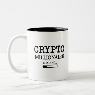 Caneca De Café Em Dois Tons Carregamento do Crypto Millionaire