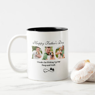 Caneca De Café Em Dois Tons Carregar Foto Feliz Dia de os pais Funny Dog Propr