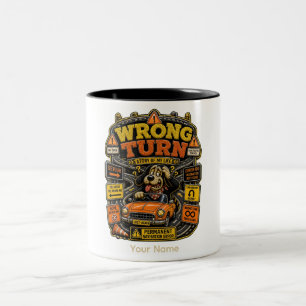 Caneca De Café Em Dois Tons Carreira Errada Edição Personalizada Humor Oficina