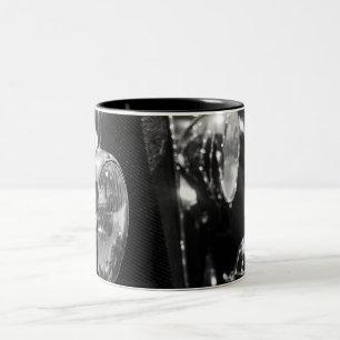 Caneca De Café Em Dois Tons Carro Clássico Antigo