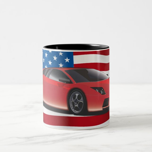 Caneca De Café Em Dois Tons Carro desportivo (Centro)