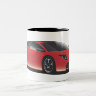 Caneca De Café Em Dois Tons Carro Esportivo