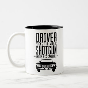 Caneca De Café Em Dois Tons Carro Supernatura de Supernatura Ajustado Relaxado