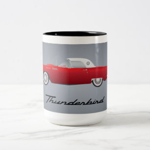 Caneca De Café Em Dois Tons Carro Thunderbird Clássico