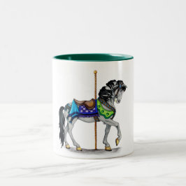 Caneca De Café Em Dois Tons Carrossel Horse