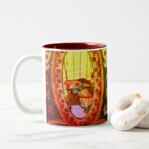 Caneca De Café Em Dois Tons Carrossel Horse In Mirror Personalizado