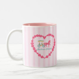 Caneca De Café Em Dois Tons Carruagem Desenhada do Cavalo da Ilha Mackinac