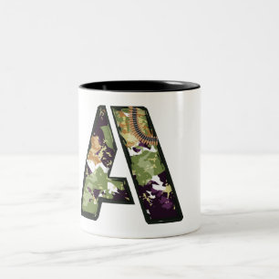 Caneca De Café Em Dois Tons Carta Militar Estilo A