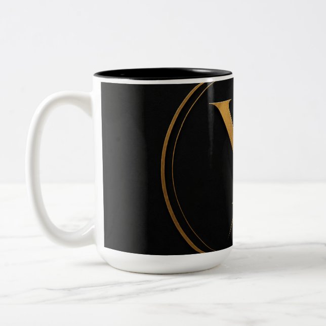Caneca De Café Em Dois Tons Cartão de Anexo (Esquerda)