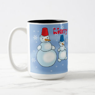 Caneca De Café Em Dois Tons Cartão de Ano Novo: Feliz Natal e Feliz ano novo