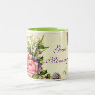 Caneca De Café Em Dois Tons Cartão-postal Bom Dia Mug