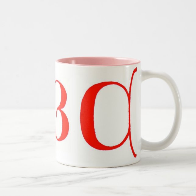 Caneca De Café Em Dois Tons Cartas ABC Mug (Direita)