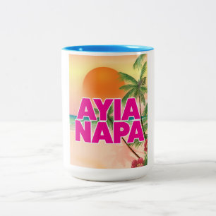 Caneca De Café Em Dois Tons Cartaz de férias de Ayia Napa