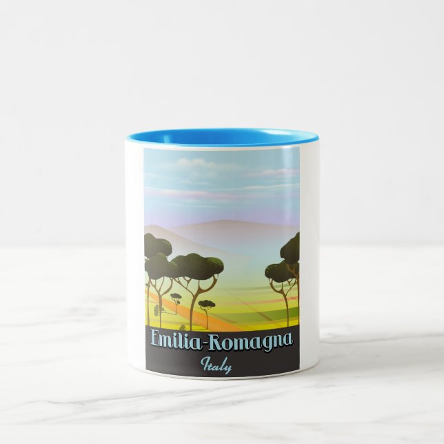 Caneca De Café Em Dois Tons cartaz de viagem da Emilia-Romagna Itália (Centro)