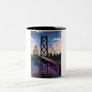 Caneca De Café Em Dois Tons Cartaz de viagem de São Francisco