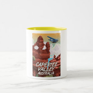 Caneca De Café Em Dois Tons Cartaz de viagem do vale de Capertee Austrália