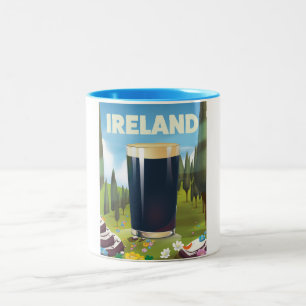 Caneca De Café Em Dois Tons cartaz de viagem Ireland Pint