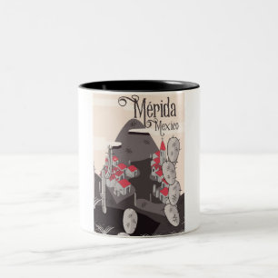 Caneca De Café Em Dois Tons Cartaz de viagem Mérida México