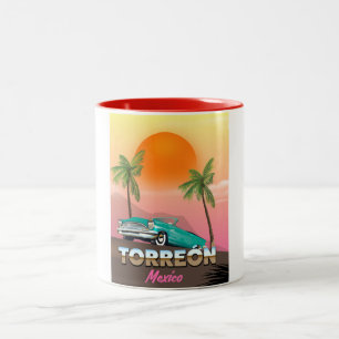 Caneca De Café Em Dois Tons cartaz de viagem Oaxaca México