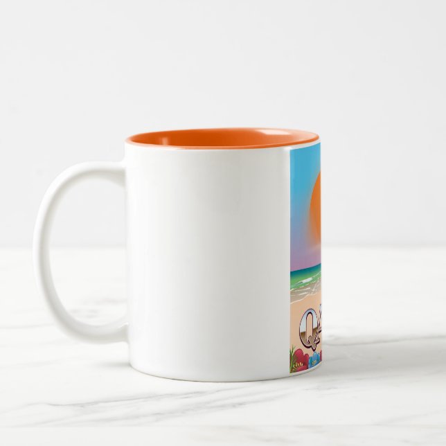 Caneca De Café Em Dois Tons cartaz de viagem para o Catar (Esquerda)