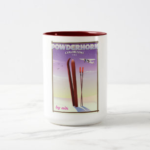 Caneca De Café Em Dois Tons Cartaz de viagem Powderhorn Colorado