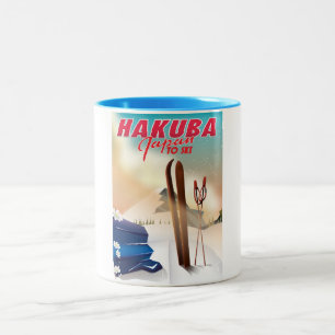 Caneca De Café Em Dois Tons Cartaz do viagem do japonês de Hakuba