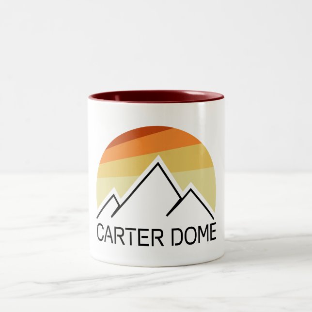 Caneca De Café Em Dois Tons Carter Dome New Hampshire Retro (Centro)