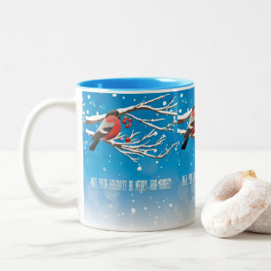 Caneca De Café Em Dois Tons cartões de natal