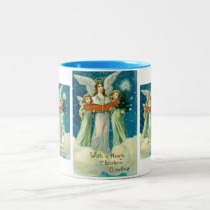 Caneca De Café Em Dois Tons Cartões de natal do coração