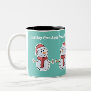 Caneca De Café Em Dois Tons Cartões de natal - Mug de empresa personalizado