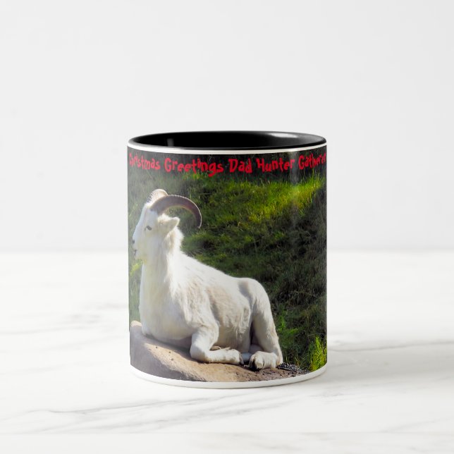 Caneca De Café Em Dois Tons Cartões de natal Pai Hunter Gatherer (Centro)
