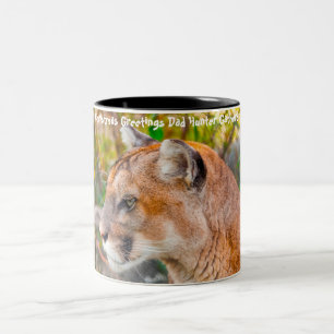 Caneca De Café Em Dois Tons Cartões de natal Pai Hunter Gatherer