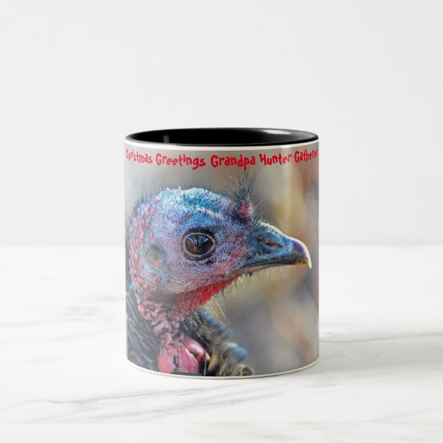 Caneca De Café Em Dois Tons Cartões de natal Vovô Hunter Gatherer (Centro)