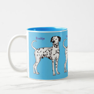 Caneca De Café Em Dois Tons Cartografia de cão Dalmaciano