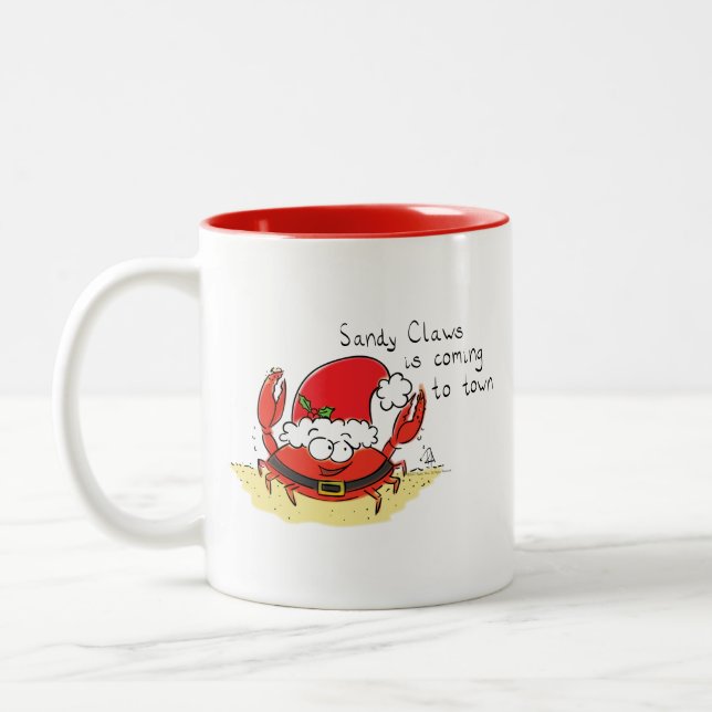 Caneca De Café Em Dois Tons Cartografia de Papais noeis Feriados Engraçados do (Esquerda)