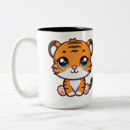 Caneca De Café Em Dois Tons Cartografia de Pequeno Bebê Bonito