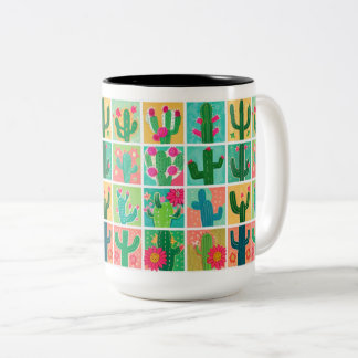 Caneca De Café Em Dois Tons Cartoon Cactus Mugs