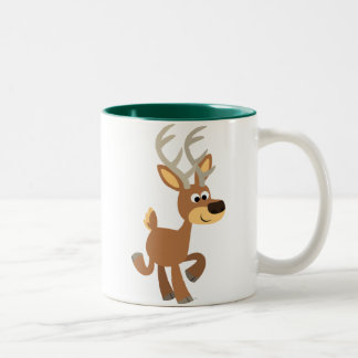 Caneca De Café Em Dois Tons Cartoon de Trote, Deer Mug