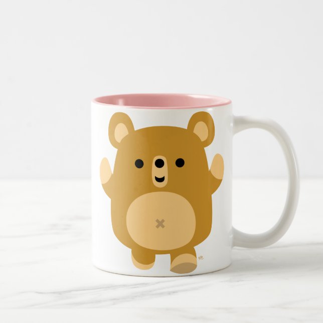 Caneca De Café Em Dois Tons Cartoon Gelado Afetado (Direita)