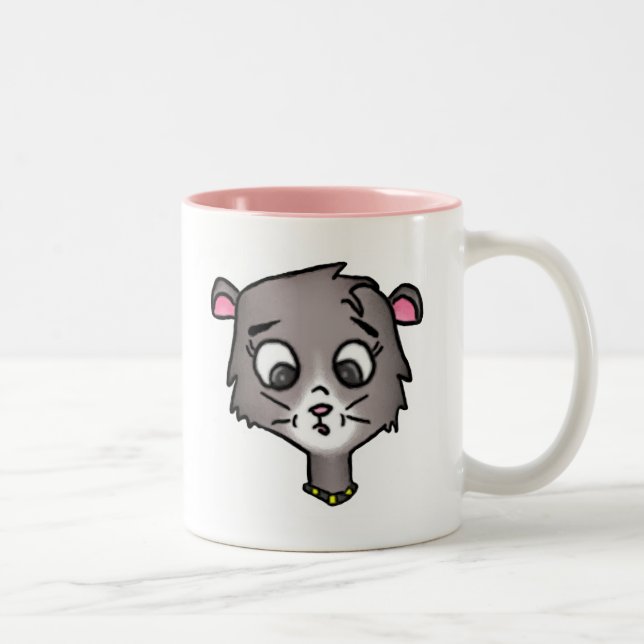 Caneca De Café Em Dois Tons Cartoon Kitten Mug (Direita)