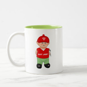 Caneca De Café Em Dois Tons Cartoon moderno engraçado e pontiagudo