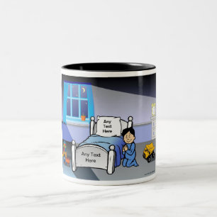 Caneca De Café Em Dois Tons Cartoon Praying Boy por Café PrintedPerfection.com