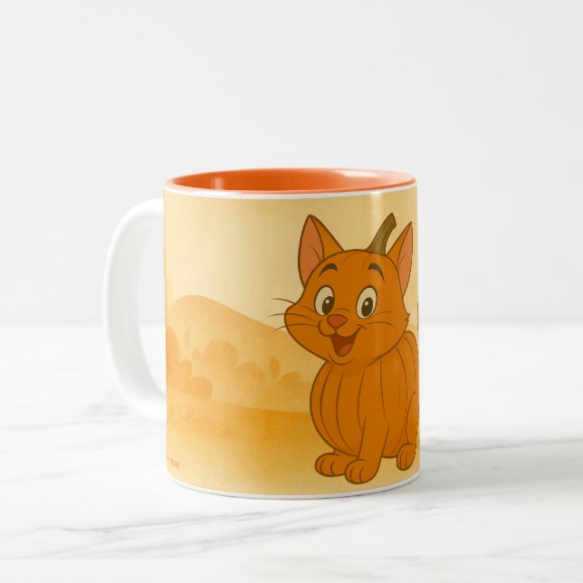 Caneca De Café Em Dois Tons Cartoon Pumpkin Pals Mug (Frente Esquerda)