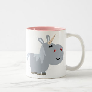 Caneca De Café Em Dois Tons Cartoon Unicorn Mug Cujo Incruzável